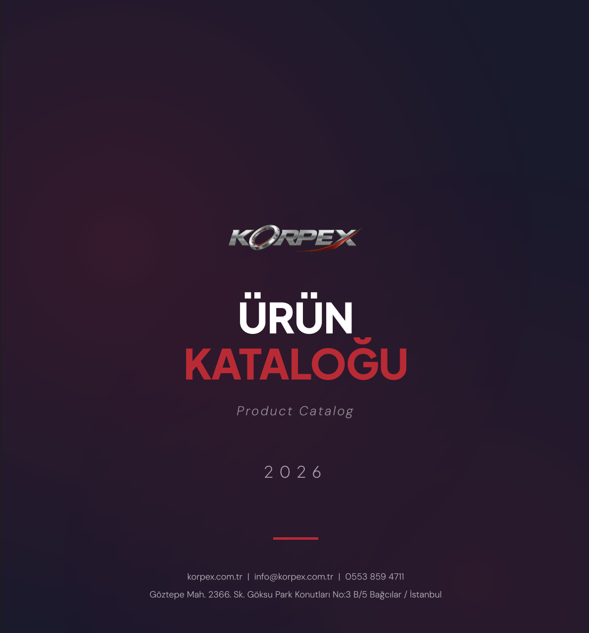 Korpex 2026 Ürün Kataloğu Kapağı