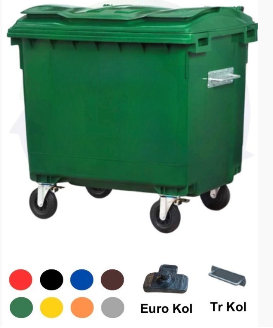1100 Lt Plastik Çöp Konteyneri
