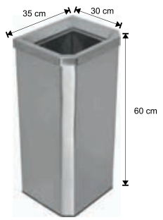 Köşeli Çemberli Çöp Kovası