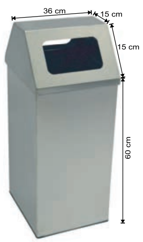 Kare Kapaklı Çöp Kovası