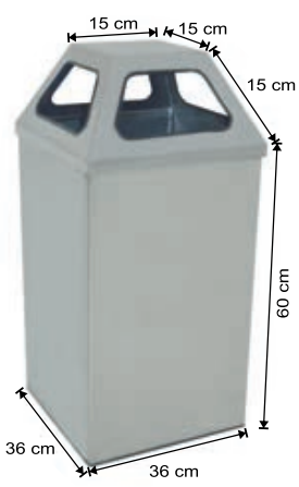 Piramit Kapaklı Çöp Kovası
