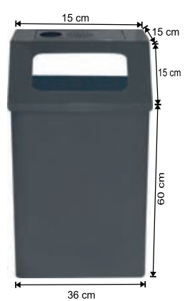 Kare Kapaklı Çöp Kovası