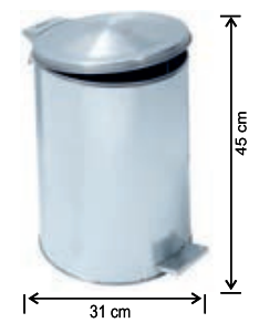 Galvaniz Pedallı Çöp Kovası