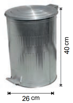 Galvaniz Pedallı Çöp Kovası