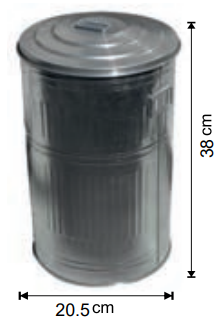 Galvaniz Yuvarlak Çöp Kovası